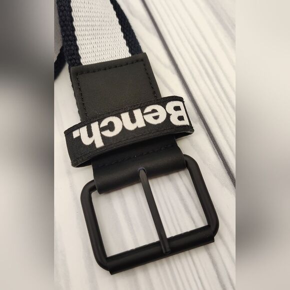 Bench Black & White Men's Belt Uniusex Womens o/s - Picture 3 of 14
